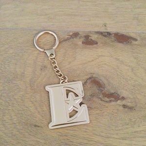 BRAND NEW Gold Elton John 'E' Keychain